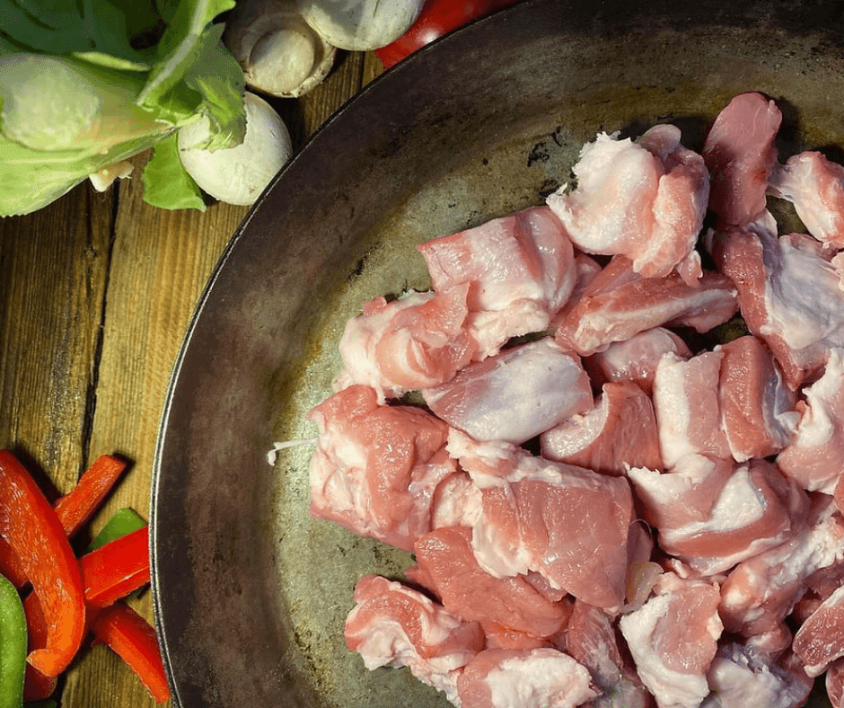 Diced Old Spot Pork 500g - Bramblebee Farms