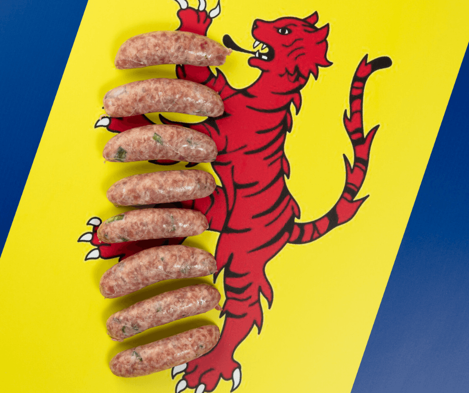 Fenland Flag Pork Sausages - Bramblebee Farms