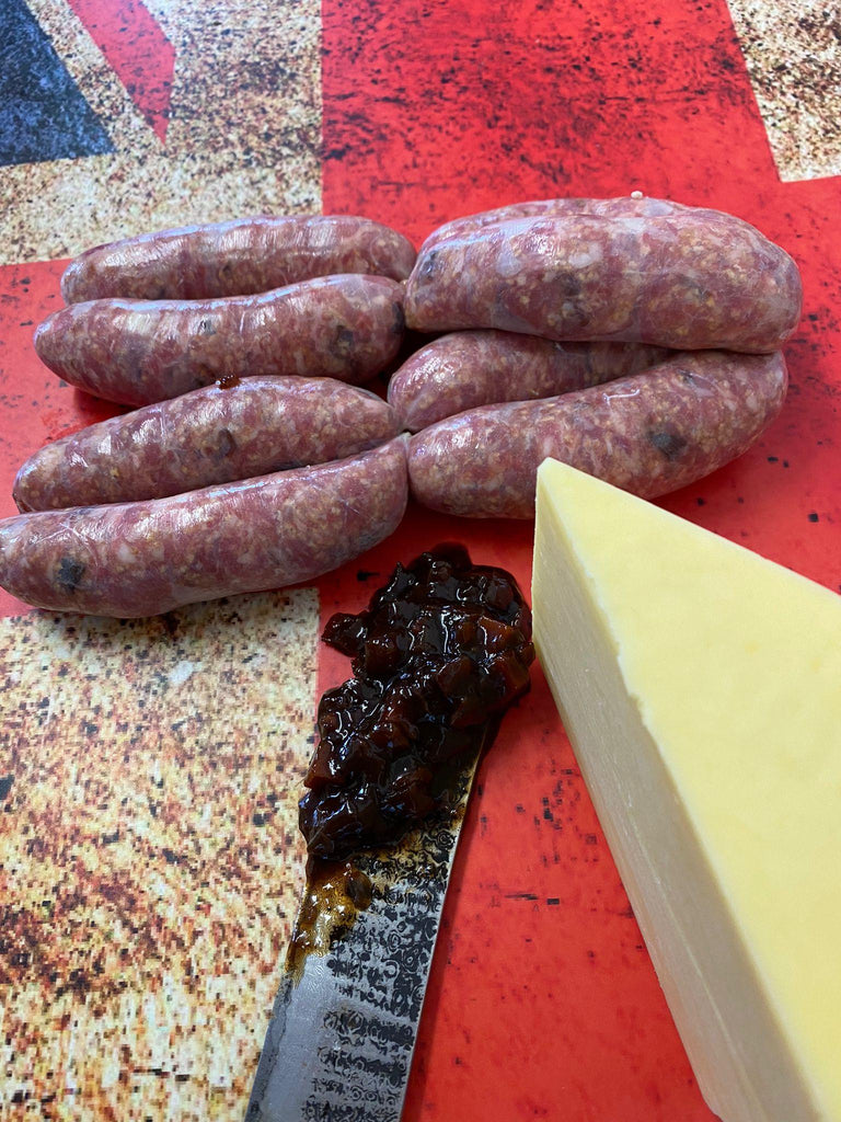 Cheese and Pickle Sausages - Bramblebee Farms