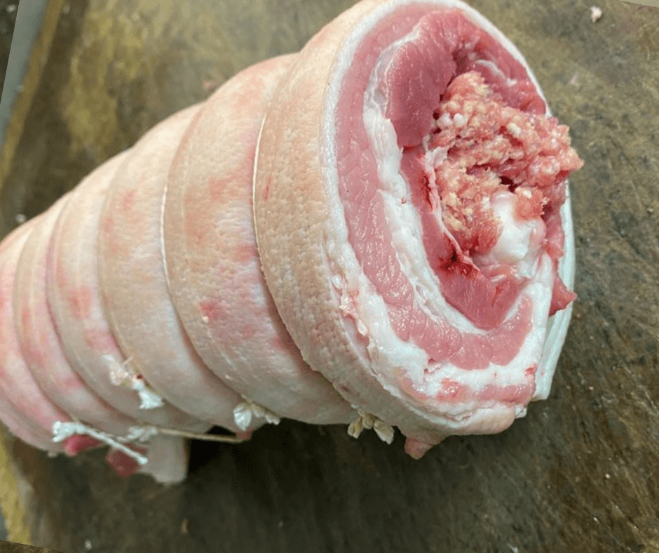 Stuffed Crackling Joint With Sausage Meat - Bramblebee Farms