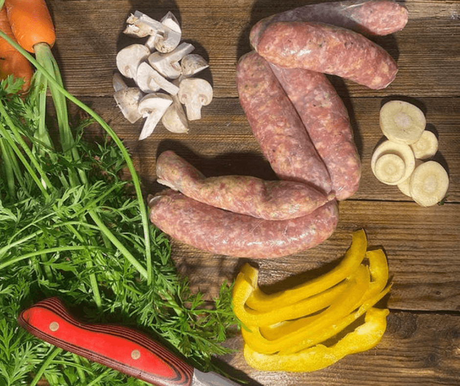 Sweet Chilli Sausages - Bramblebee Farms